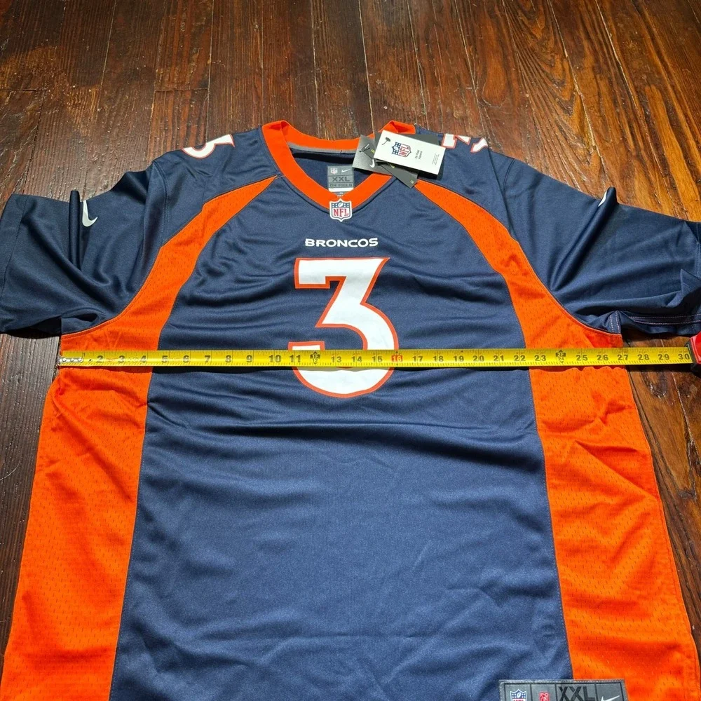 Denver Broncos‎ Jersey Nike On Field Russel Wilson #3 Jersey Blue Mens 2XL